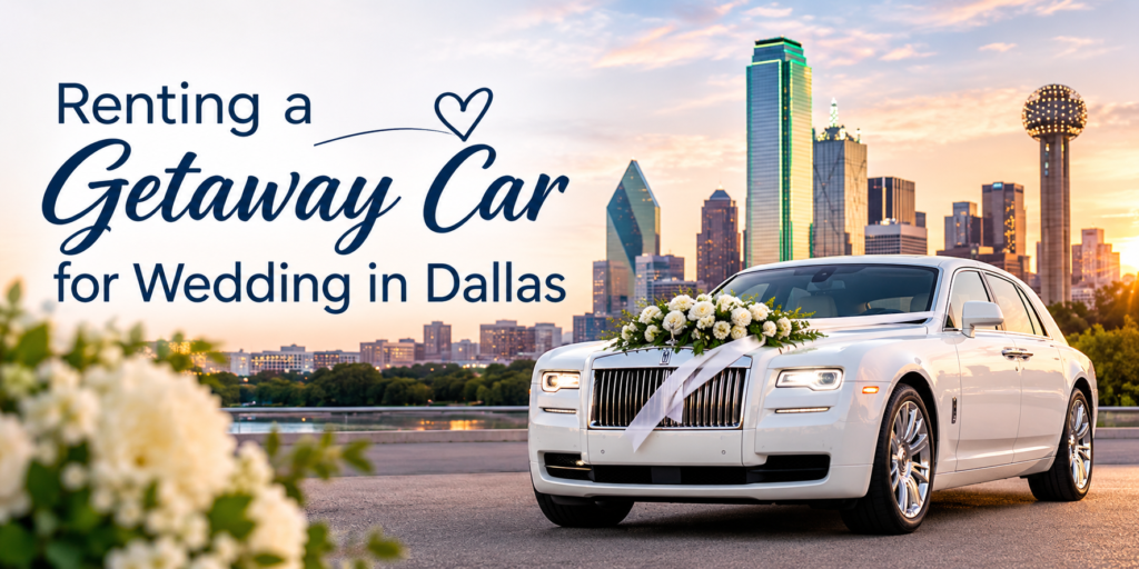 renting a getaway car for wedding in Dallas 